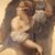 Antico dipinto francese Sibilla del XIX secolo