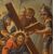 Dipinto Olio su tela italiano del 1700 "Gesù è caricato della Croce"