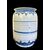 Vaso albarello da farmacia con smalto leggermente azzurrato e decoro a  ‘peducci’,con nastro anepigrafe a motivo rocaille.Ferniani, Faenza.