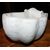 DARS577 - Acquasantiera in marmo bianco, epoca '700, cm L 20 x H 12 x P 27