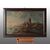 Olio su tela "Paesaggio Ligure" italiano del 1700 con cornice antica