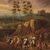Dipinto italiano paesaggio con viandanti del XVIII secolo