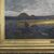 Dipinto olio su tela di E. Vallèe raffigurante un paesaggio campestre in cornice in foglia oro zecchino del XIX secolo 