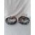 Elegante coppia di acquasantiere in marmo nero portoro - 23 x 23 cm