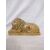 Scultura, Leone a tutto tondo - 31 x 12 cm - Marmo Giallo reale - Fine 19° secolo - Venezia