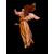 Coppia di angeli a figura intera in legno scolpito.Liguria.