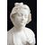 Scultura antica in marmo bianco statuario raffigurante busto di nobildonna. Francia XIX secolo.