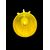 Vaso in vetro pesante giallo uranio bulicante.Murano.