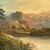 Pittore europeo (fine XIX sec.) - Paesaggio montano con fiume.