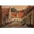 Olio su tela veduta cittadina firmato Joseph Charles FRANÇOIS (1851-1940)