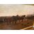 Antico grande dipinto di cavalli 1893 olio . LORAINE NEVISON ARTHUR mis 146 x 90 in cornice foglia oro 