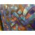 Dipinto Astratto su  arte contemporanea a smalti acrilici su cornice metallo intagliata mis 107 x 77 