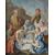 Olio su tela italiano del 1700 "Gesù deposto nel Sepolcro"
