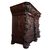 Straordinaria antica credenza del 1600 tedesca in rovere a due ante e un cassetto sottopiano con bambocci