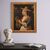 Quadro italiano ritratto di fanciulla con cardellino del XVIII secolo