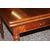 Tavolino Carlo X con alette in legno di mogano con filetto di intarsio