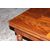 Tavolino Carlo X con alette in legno di mogano con filetto di intarsio