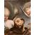 Dipinto del 600 su olio su tela raffigurante San Francesco sorretto da un angelo . Cm 120 x 90 , attribuito a Flaminio Torri ( Bologna 1620 -1661) 