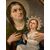 Antico dipinto del XVIII secolo raffigurante La Madonna e Sant’ Anna . Scuola romana XVIII secolo