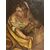 Scuola lombarda  del XVII secolo - Carità Romana. Olio su tela , cm 77 x 56 