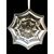 Colino da te’ in argento sbalzato a motivo geometrico a otto punte.Manico in ebano.Punzone Tiffany,New York.