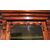 Antique bookcase with three doors showcase, antique wooden bookcase