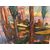 Antico dipinto viale alberato anni 40 olio su tela materico. Bellissimo . Mis 80 x 71 