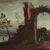 Dipinto paesaggio con rovine olio su tela del XVIII secolo