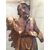 Sculpture of St. John the Baptist in gilded and polychrome wood of the eighteenth century     