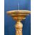 SERIES OF 4 GOLDEN WOODEN CANDLEHOLDERS - 19TH CENTURY     