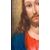 Quadro, olio su tela, raffigurante "Il volto di Cristo" con cornice del XVII sec. 