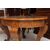 Tavolo ovale in radica di noce allungabile riccamente intarsiato epoca fine 800