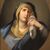 Antico dipinto italiano Vergine addolorata del XVIII secolo