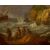 Coppia di paesaggi costieri mediterranei, cerchia di Peter Van de Velde il vecchio (Anversa 1634 -1714)