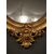 Specchiera ovale verticale francese del 1800 con incisioni su cornice