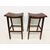 Stools with woven seat - 2pcs     