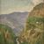 Painting Italian signed landscape from the 50s