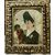 QUADRO olio su tavola di IGINIO SARTORI (1903-1984)  "Donna con cane" del 1943  - CREMONA  46x39,5 con cornice, 34x26