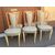 Sei sedie legno laccato e similpelle,  (buone condizioni) - anni '40/50 - CANTU' (COMO) - ITALIA