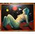 Opera di Paolo Fergnani, artista ferrarese, ora scomparso. "ULTIMO SOLE" Olio su Tela del 1977 - 127 x 158 Una donna nuda, icona di un mondo che fu, affonda nel colore e nella nebbia.