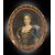 Dipinto antico olio su tela con cornice coeva raffigurante Maria Giovanna Battista di Savoia Nemours. Francia XVIII secolo.
