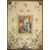 Dipinto antico olio su tela raffigurante scena neoclassica con decorazioni a grottesche. Napoli inizio XIX secolo.