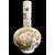 Grande vaso globulare in terraglia con decoro floreale e uccellino.Manifattura Antonibon,Nove di Bassano.