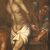 Antico dipinto italiano Cristo alla colonna 