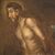 Antique Italian painting Christ at the column from 18th century