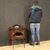 Toilette inglese in legno intarsiato del XX secolo