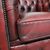 Poltrona chesterfield club inglese originale vintage in pelle rosso bordeaux anticato 