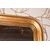 Bellissima specchiera francese del 1800 con angoli superiore smussati e cornice decorata
