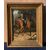 Pittore inglese (XIX sec.) - Cavaliere e levrieri da caccia.