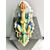 Majolica shelf with support in the shape of a winged dragon.Imola manufacture.     